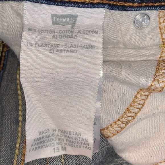 Levis 524 Too Superlow Womens Skinny Jeans Size 15M Dark Wash Denim Cotton Blend - Picture 4 of 13